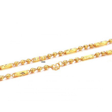 Chaîne de collier en or mince de placage de cuivre, bijoux de chaînes d&#39;or de lien cubain